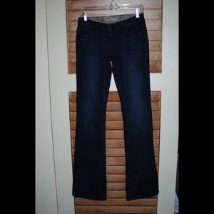 Paige Laurel Canyon Dark Low Rise Bootcut Jeans 26 x 36